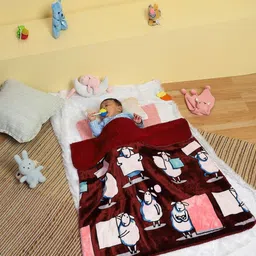 Monte Carlo Brown & White Mild Winter 550 GSM Single Bed Blanket-12