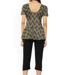Aarika Abstract Printed Swim Set With Cap image 3