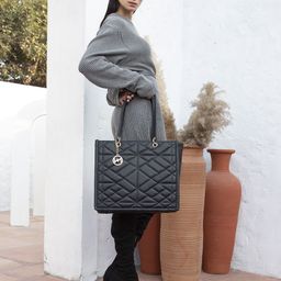 MINI WESST Women Textured Shopper Tote Bag-71