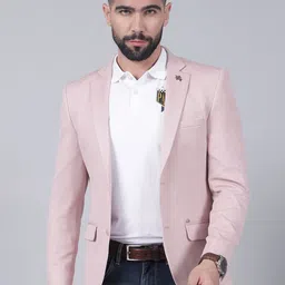 Cantabil Self Design Single Breasted Casual Blazer-image-32