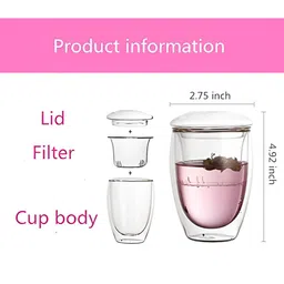 Baskety Transparent Solid Glass Glossy Cups Set of Cups and Mugs image 3