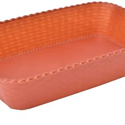 plantex Virgin Plastic Multipurpose Storage Box / Tray - Set of 4 Plastic Fruit & Vegetable Basket image 4