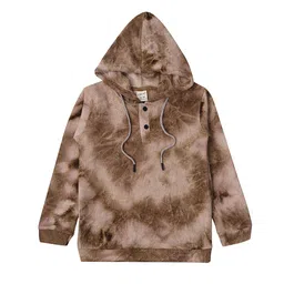 CAVIO Boys Abstract Printed Hooded Pullover Cotton Sweatshirt-26