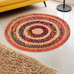 Myntra Elegant Homes Brown & Red Self-Designed Anti-Skid Doormat-image-13
