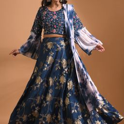 Morchari Embroidered Lehenga & Blouse With Dupatta-20