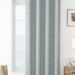 Story@home Grey & White Room Darkening Window Curtain-14