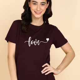 Adyavastram Women Typography Printed Applique T-shirt-picture-13