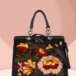 VELUCIA Women Floral Textured Structured Handheld Bag-29