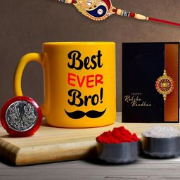 DeoDap Unisex 4 Pieces Beaded Rakhi Gift Set-image-17