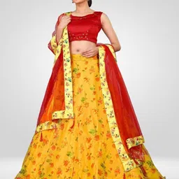 BAESD Semi-Stitched Lehenga & Unstitched Blouse With Dupatta-51