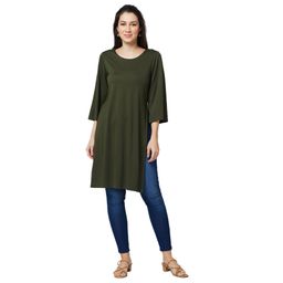 Iti Women Round Neck Longline Top-image-9