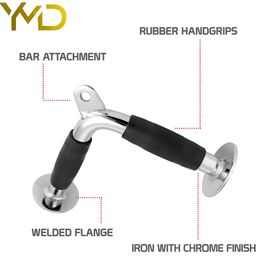 YMD V Shaped Tricep Press Down Bar With Rubberized Grip Workout Accessories-21