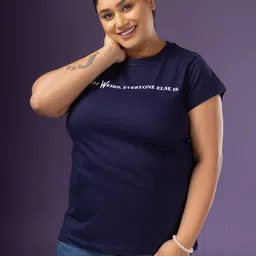 Sizeupp Plus Size Crew Neck Half Sleeve Regular Fit T Shirt-image-32