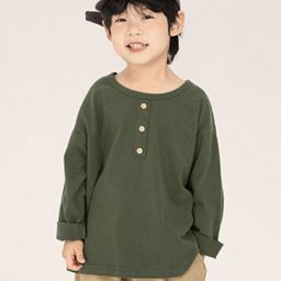 LULU & SKY Boys Henley Neck Drop-Shoulder Sleeves Pockets T-shirt-image-58