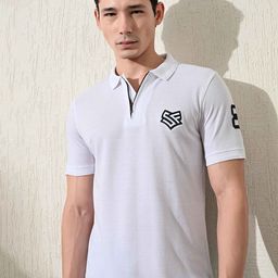 STARFOX Men Solid Polo Collar Cotton T-shirt-image-64