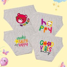 NUSYL Girl Pack Of 4 Printed Cotton Basic Briefs NUGCBRFPO4.0029-image-90