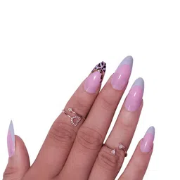 BEROMT Set Of 16 Salon Finish Press On Nail Tip With Application Kit - BFN318FN image 3