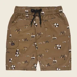 Wish Karo Boys Conversational Printed Regular Fit Mid-Rise Cargo Shorts-20
