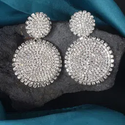 KPOP Silver-Plated Contemporary Drop Earrings-image-92