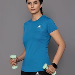 VITAWOLF Women Dry Fit Solid Round Neck T-shirt-image-45