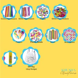 khusha creations Art & Craft Hobby Materials Activity Combo With DIY Sack Bag/DIY Crafting Set image 3