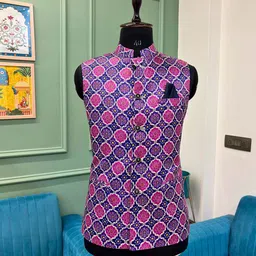 JAIPURI CROWN Men Printed Nehru Jacket-picture-32