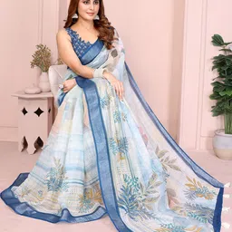 SUVIKAS CREATION Floral Printed Saree image 4