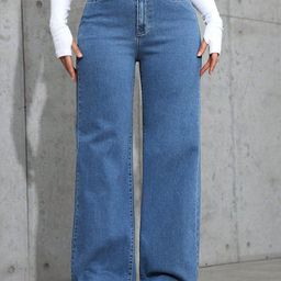 DressBerry Women Comfort Straight Fit High-Rise Light Fade Acid Wash Stretchable Jeans-image-10