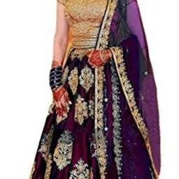Embroidered, Embellished Semi Stitched Lehenga Choli-image-6