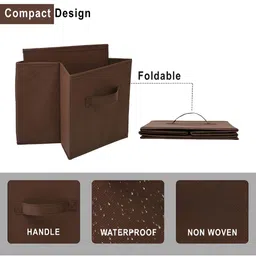 Aura Green Set of 3 Regular Square Foldable & Multipurpose Wardrobe Storage Box Organizer image 5