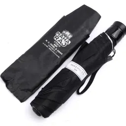 Maharaj 3 fold 23 inch large size umbrella for men & women | 3 fold black Umbrella-image-79
