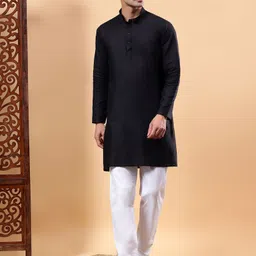 Yugnik Men Regular Pure Cotton Kurta with Pyjamas-picture-4