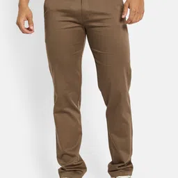 Octave Men Cotton Mid-Rise Regular Fit Chinos Trousers-image-14