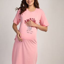ETC Women Printed Maternity Nightdress-picture-7