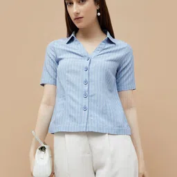 CODE by Lifestyle Women Striped Shirt Style Casual Top-image-42