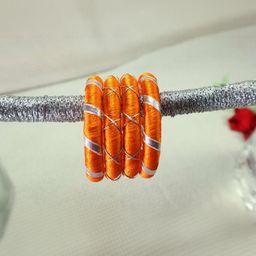 Kamule Orange Plastic Bangle-image-46