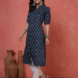 antaran Women Printed Three-Quarter Sleeves Kurta-56