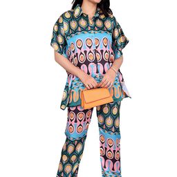 Kaajal by Vidhi Geometric Printed Shirt With Trousers-picture-41