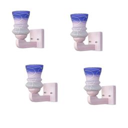 1ST TIME Blue & White Solid Glass Traditional Cylinder Wall Lamps Wall Lamps-picture-5