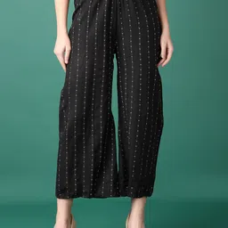 V-Mart Women Ethnic Motifs Striped Ethnic Palazzos-22