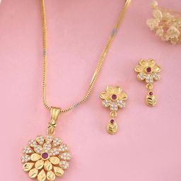Anouk Gold-Plated Brass Artificial Beads Necklace & Earrings-image-40