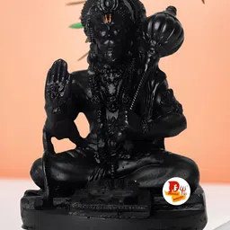 DARIDRA BHANJAN Black Lord Hanuman Religious Idol Showpiece-image-77