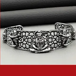 Divine souvenirs Unisex Silver-Plated Wraparound Bracelet-82