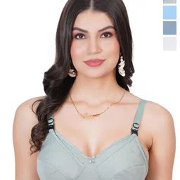 Liigne Women Pack Of 4 Solid Full Coverage Non-Wired Bra-picture-18
