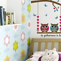 Asian royal Blue & Pink Printed Self-Adhesive Wall Sticker-picture-36