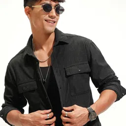 HIGHLANDER Corduroy Relaxed Casual Shirt-image-39