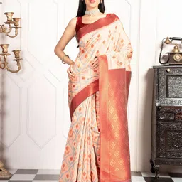 MIMOSA Ethnic Motifs Zari Woven Design Pochampally Saree-picture-23