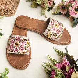 Anouk Women Embroidered Ethnic Open Toe Flats-picture-23
