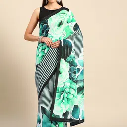 BUTA BUTI Floral Pure Cotton Saree-image-50