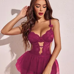FIMBUL Shoulder Straps Net Baby Doll-image-49